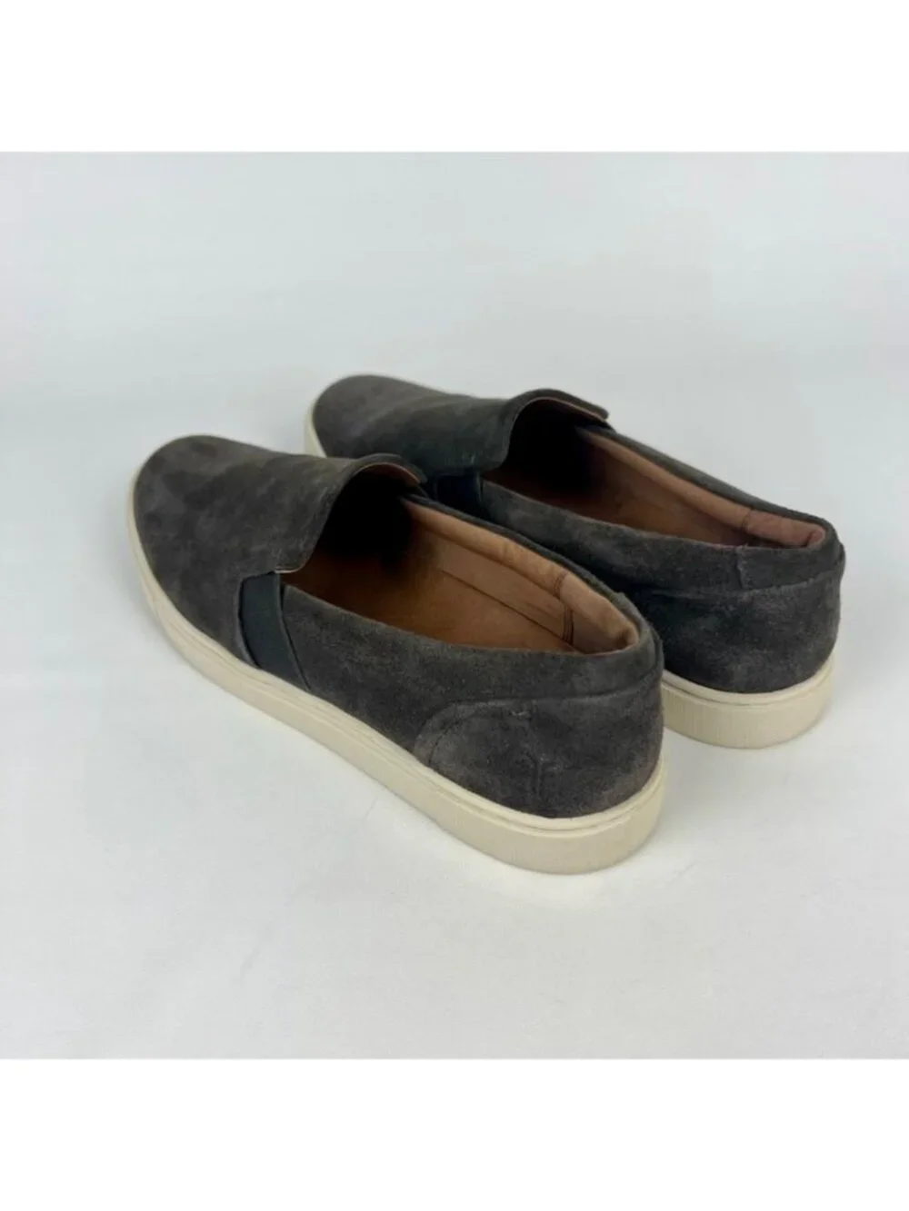 Frye Ivy Grigio Gray Suede Slip On Sneaker 8.5